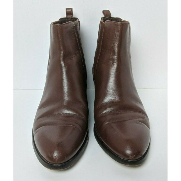 Womens J. Crew Chelsea‎ Ankle Boots Brown Leather 03002 6.5 - Picture 2 of 10
